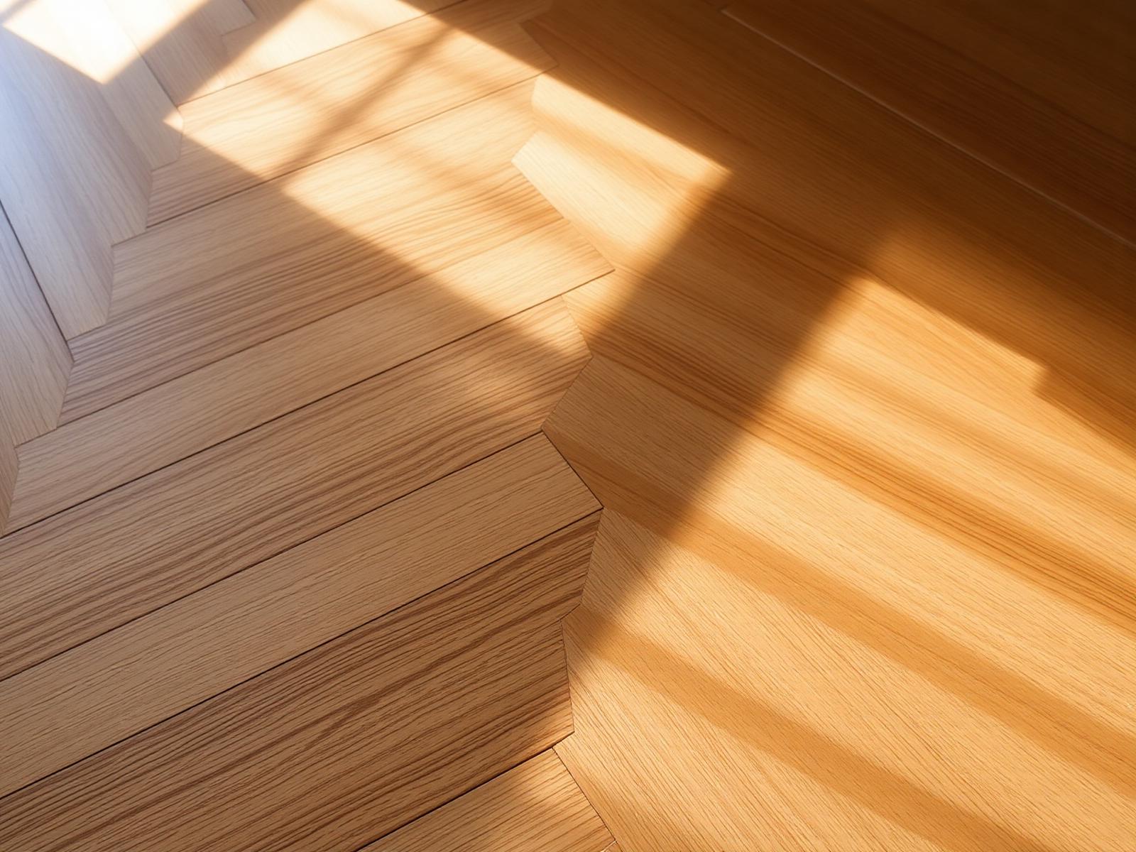 Detail of a chevron parquet