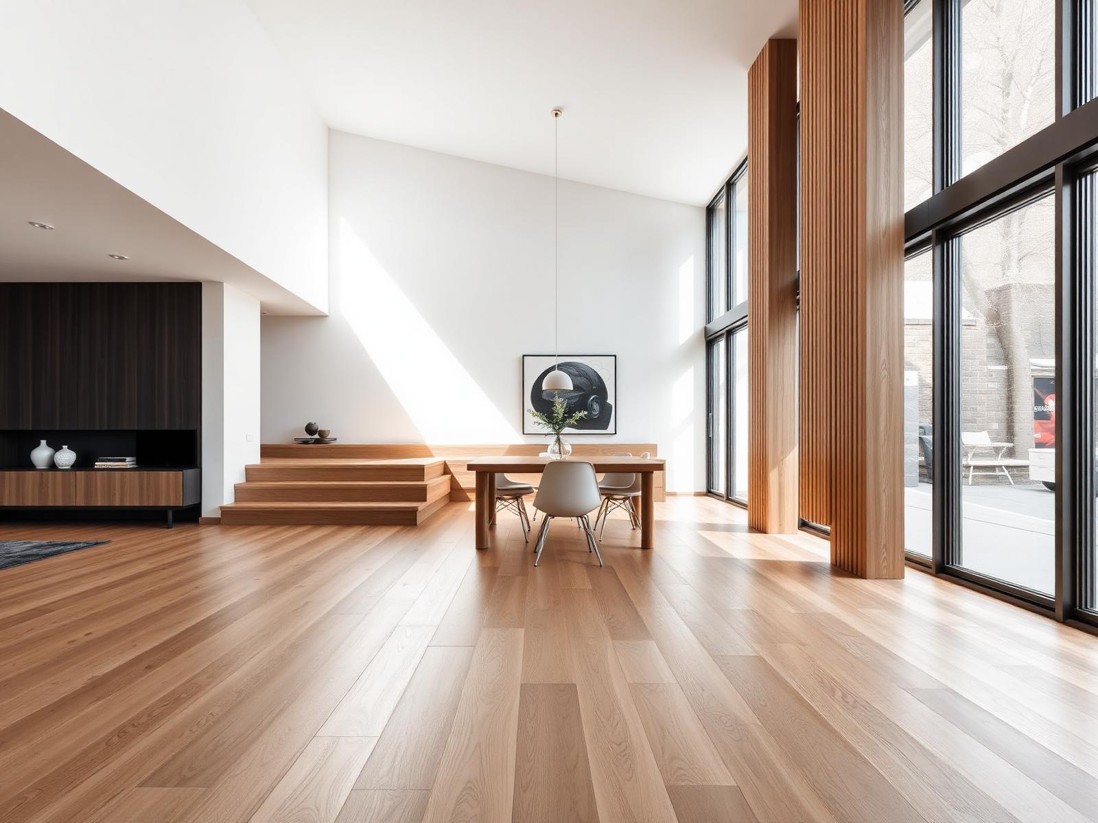Parquet contemporain grandes lames